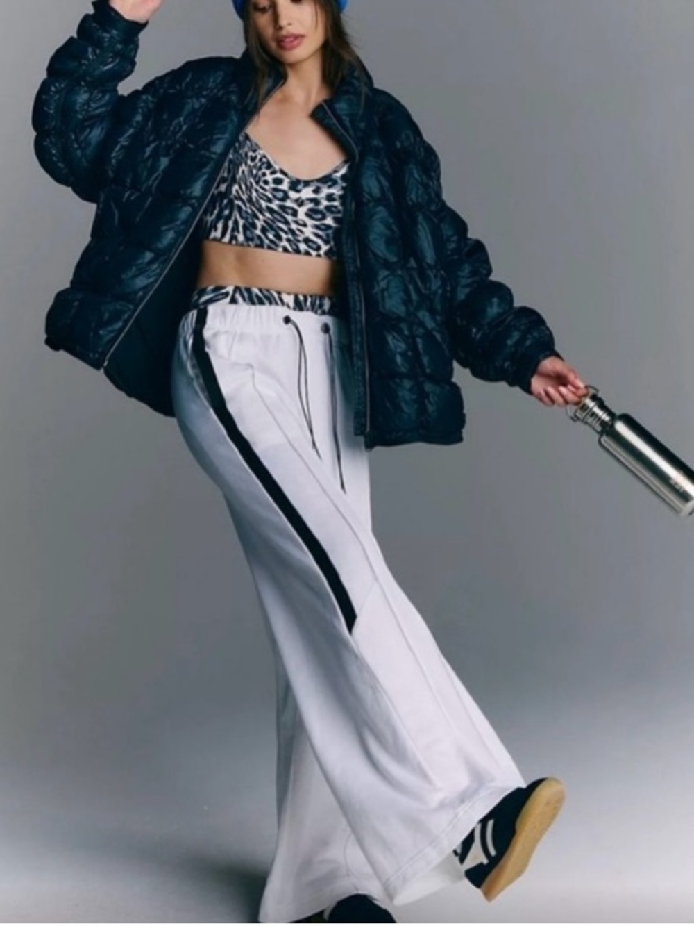 FP Movement Fineline Pants-White and Black-Size XL-SOLD OUT-MSRP $128